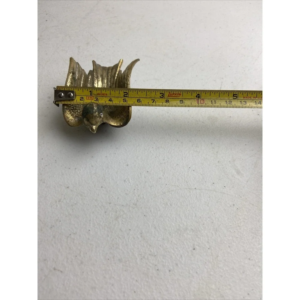 BRASS BIRD PIPE OR TRINKET HOLDER Stamped MADE IN‎ ISRAEL Vintage